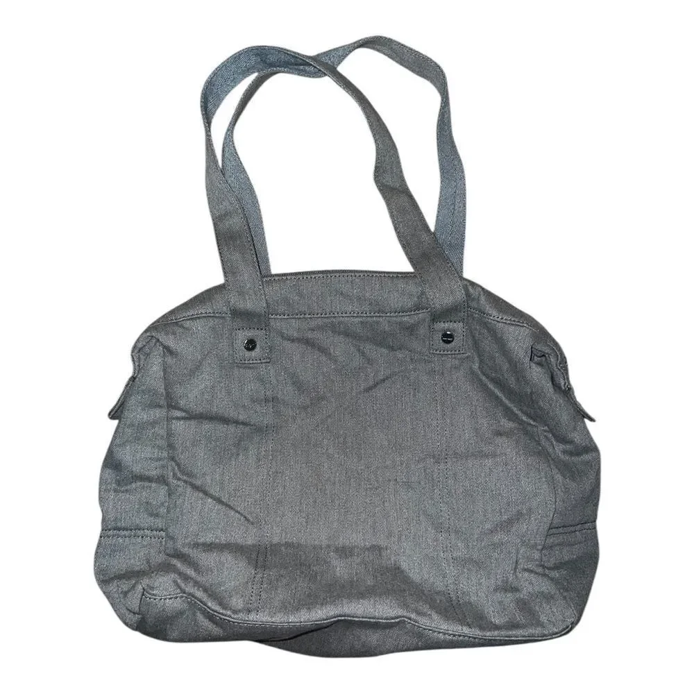Thirty-One Solid Gray Diaper Bag Unisex Shoulder Bag EUC